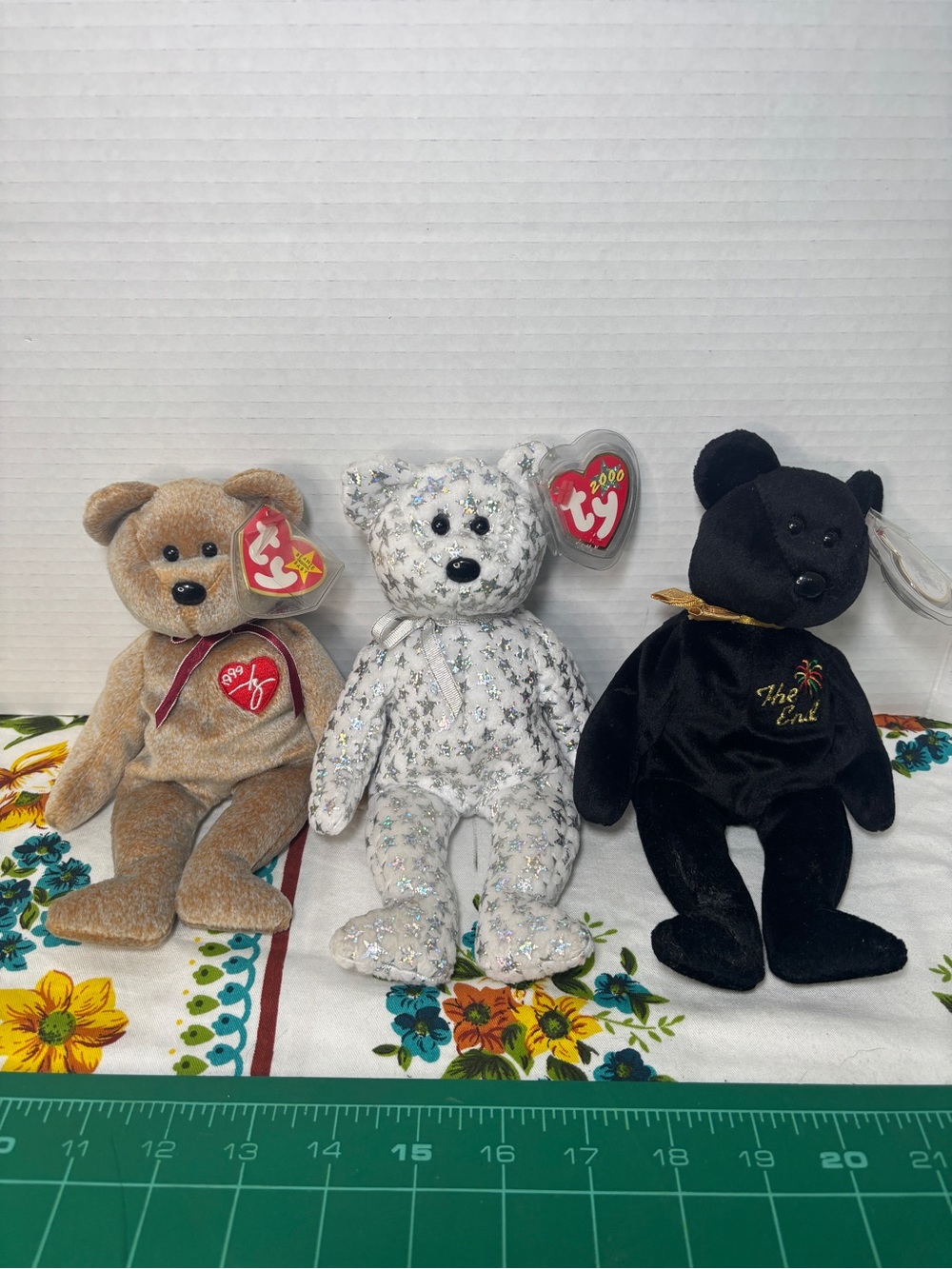Ty Beanie Babies Y2K Millennial Bears 1999 & 2000 New Years Year End Collectible